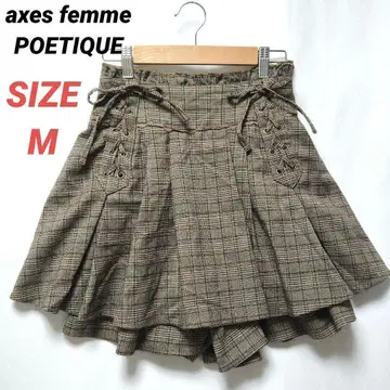 axes femme POETIQUE 치마바지 체크 레이스업 M