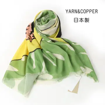 245 새상품  얀&구리 코튼 스톨 일본제 스카프 머플러
