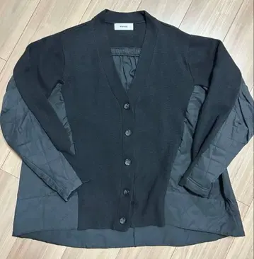 MACHATT 퀼팅 도킹 니트 가디건