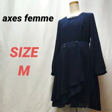 엑시즈팜 원피스 플리츠 절개 레이스