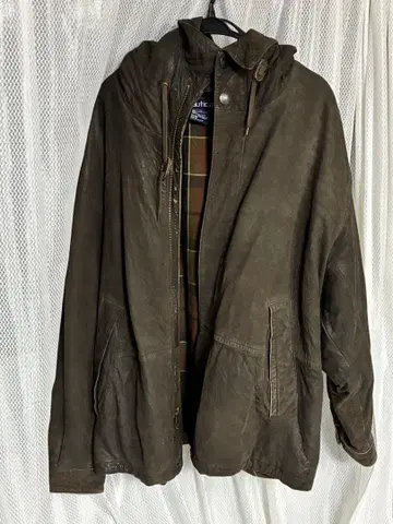 Nautica 후드 부착 가죽 자켓 Vintage 빈티지