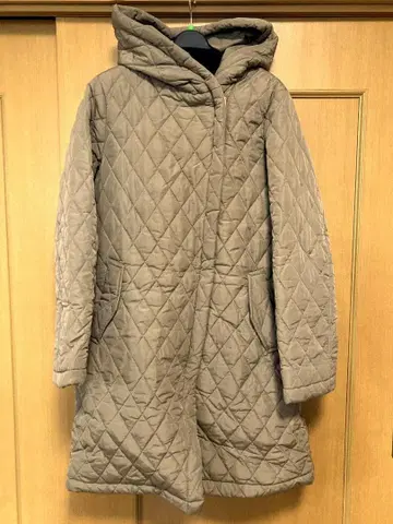 INNOWAVE 퀼팅 코트 M 베이지 후드 후드티