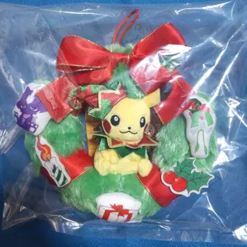 포켓몬 센터 크리스마스 리스 봉제 인형 피카츄