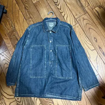 HOUSTON 휴스턴 코튼 데님 오버 셔츠 메탈 버튼 M