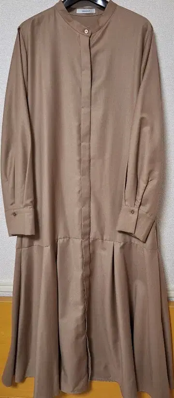 OPAQUE.CLIP 베이지 셔츠 원피스 긴팔