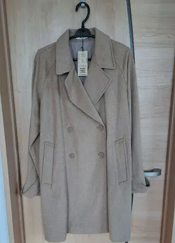 여성용 베이지 피 코트