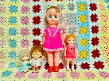 빈티지 인형 세트 쇼와 레트로 레트로 인형