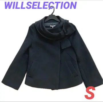 WILLSELECTION 리본 숏코트 블랙 S 택 포함