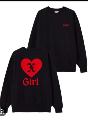 엑스걸 HEART CREW NECK SWEAT TOP