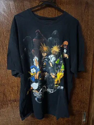 킹덤하츠 T셔츠 XL 구제 의류