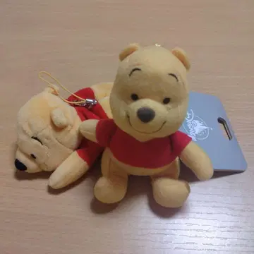 곰돌이 푸 스트랩 봉제 인형 러쉬 키체인 세트.