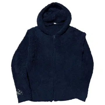 Ron Herman x BAREFOOT 자수 파일 후드티 네이비 S