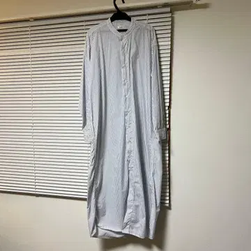 CIOTA 스트라이프 패턴 롱 셔츠 원피스 F