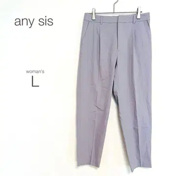 [ anysis ] 슬랙스 센터 플리츠 깔끔한 [ L ] 고급 허리밴딩