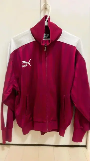 90' PUMA 크림슨 스트라이프 풀 집업 저지