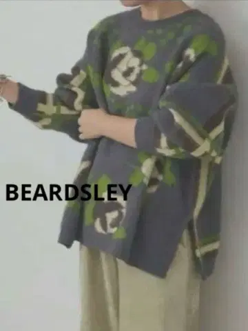 BEARDSLEY 플라워 자카드 니트 스웨터