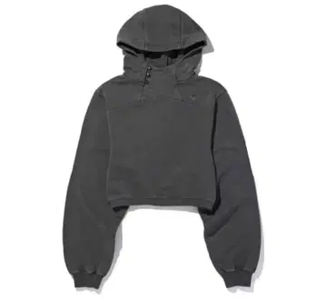 mschf SIDE BUTTON UP CROP HOODIE