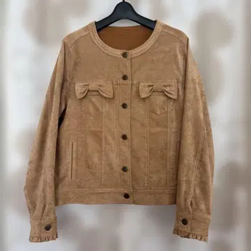 앤드러브 &LOVE 편안함 페이크 스웨이드 LOVE 자켓 베이지 3L