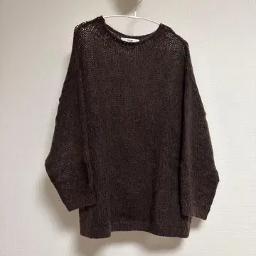 모헤어 메쉬 니트 풀오버