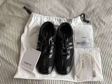 미사용 새상품 STANDOIL 마로우 스퀘어 스니커즈 (블랙)