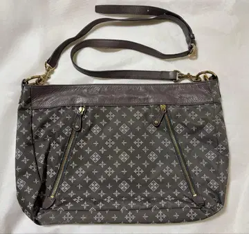 러셋 나일론 가죽 숄더백 모노그램 그레이