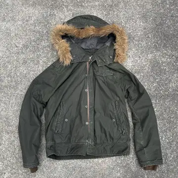 밀리터리 자켓 다크 그린 퍼 포함