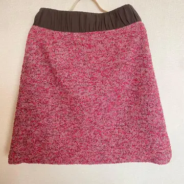 Anatelier 핑크 계열 트위드 타이트 스커트 38