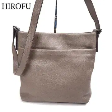 새상품급 HIROFU 히로후 숄더백 주름 가죽 그레이지