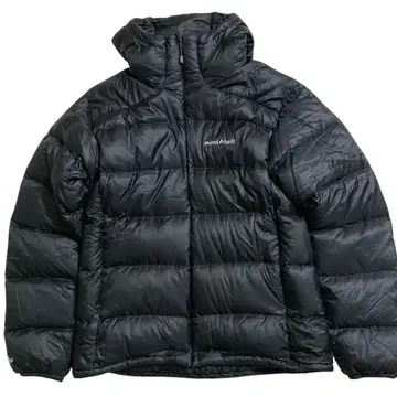 새상품급 mont-bell 라이트 알파인 다운 후드티 XL 블랙