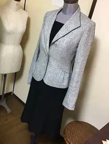 23구 포멀 슈트 트위드 그레이 블랙