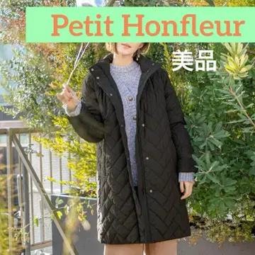 [ 새상품급 ] Petit Honfleur 변형 퀼트 코트 블랙