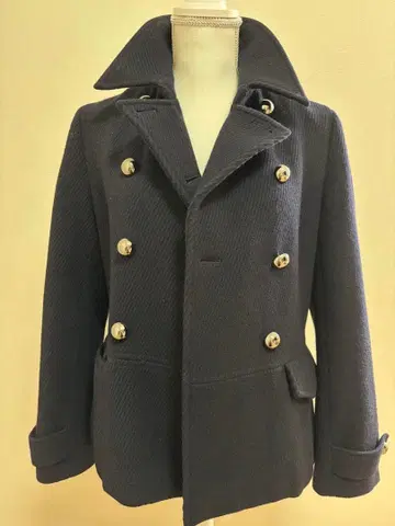 네이비 더블 브레스트 피코트 사이즈 11