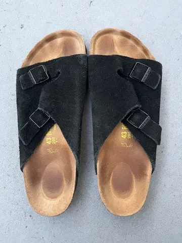 [ BIRKENSTOCK ] 취리히 스웨이드 가죽 - 블랙
