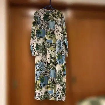 Tivic 꽃무늬 패치워크 롱 원피스