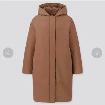 UNIQLO 하이브리드 다운 코트 브라운