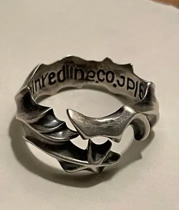 Redline 실버 반지 물결 디자인 bizarre