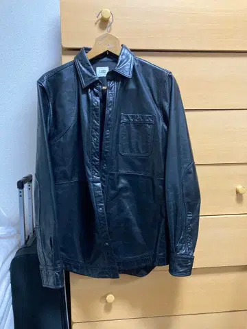 TAKEO KIKUCHI 블랙 가죽 셔츠 자켓 사이즈 3