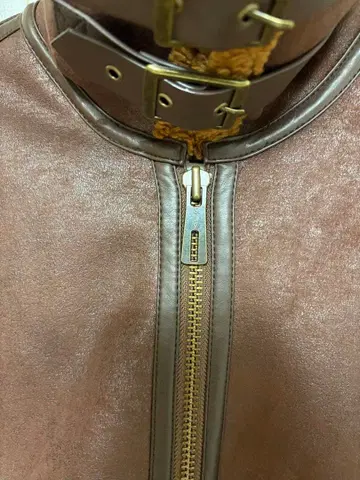 SLY 무스탕 코트 브라운