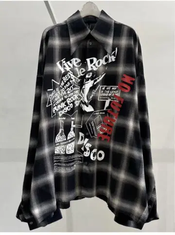 KIDILL 오버 사이즈 체크 셔츠