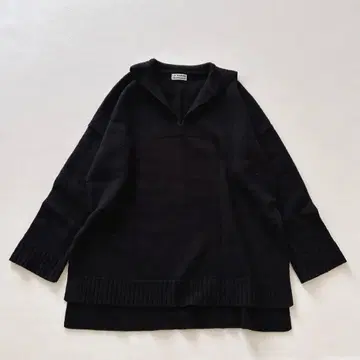 마린프랑세즈 세일러 카라 울 니트 블랙