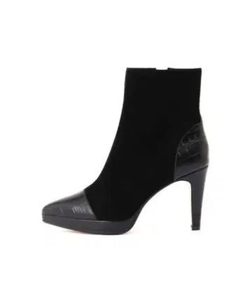 미사용 새상품 핑키앤다이안 크로코 콤비네이션 부츠