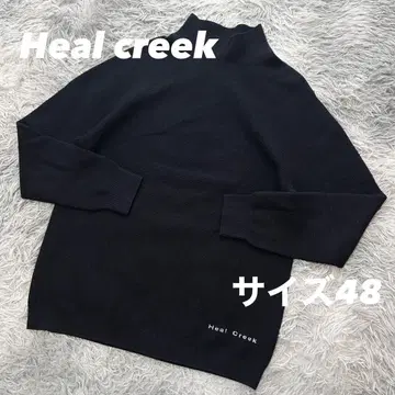 새상품급 힐 크릭 니트 스웨터 하이넥 네이비 울 48