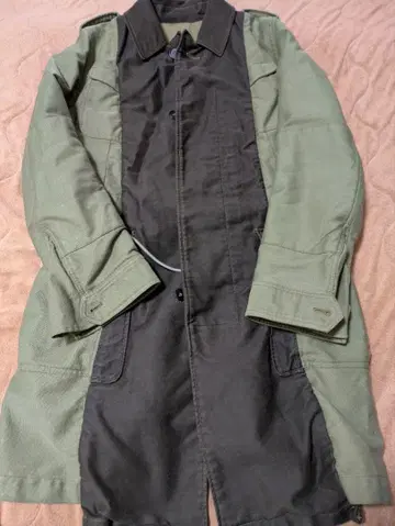 M.HARAYASHIRO 모즈 코트 올리브 그린/브라운