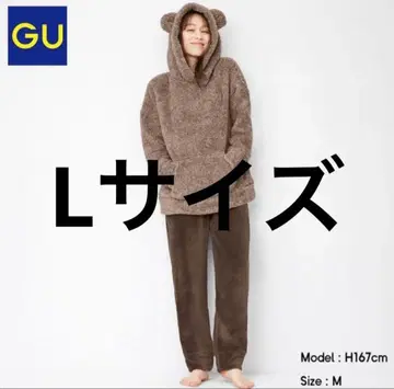 ( GU ) 마쉬멜로우 필 라운지 세트 긴팔 곰귀 L