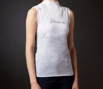 데상트 여성용 골프 셔츠 화이트 M