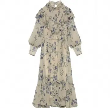 릴리 브라운 플로럴 롱 드레스 보타니컬 원피스