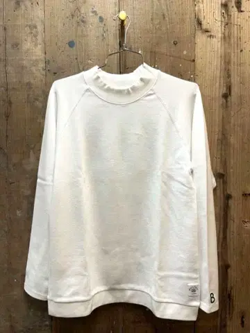 블랑 웍스 스팬 플라이 모크넥 긴팔 티 WH-M 일본제