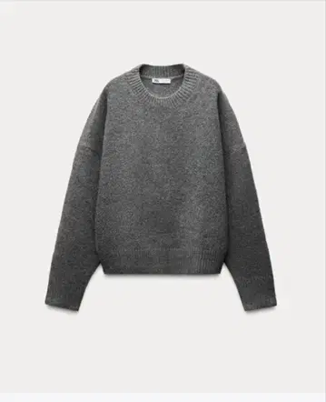ZARA SOFT 플레인 니트 스웨터 그레이 S