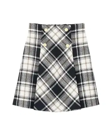 루프얀 체크 미니 스커트