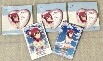 러브 라이브 하트형 캔뱃지 배치 모리 판타지 한정판 쿠로사와 루비